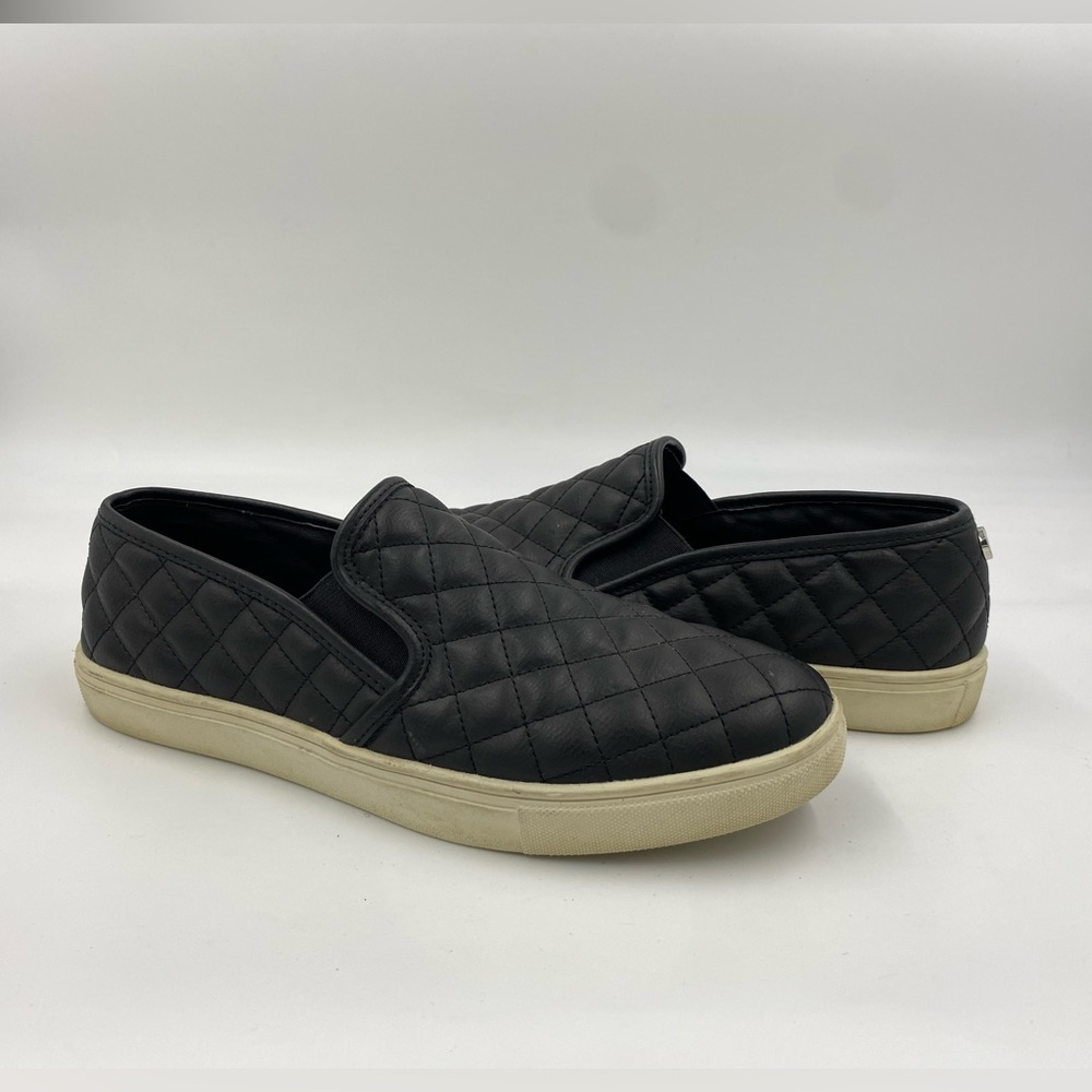 Steve Madden Shoes Women’s 10M Ecentrcq Quilted Slip On Loafer Flats Black